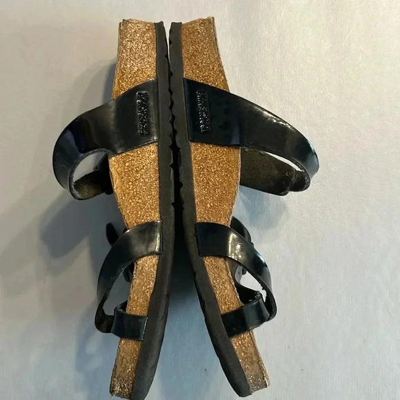 Birkenstock black patent leather Adjustable Slide Sandals size 40-9 - Picture 4 of 8